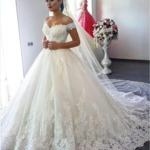 Women's Clothing wedding dress new wedding dress one shoulder puffy wedding dress wedding dress trailing wedding dress - D...