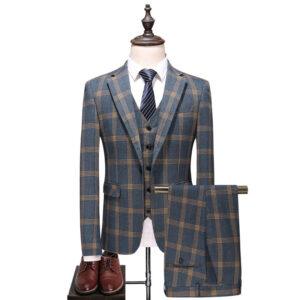 Men's Business Casual Large Size Popular Suit Suit Korean Version Of The Slim Suit Three-Piece Youth Wedding Dress - Herre...
