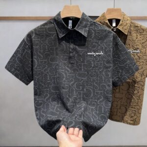 Summer Business Casual Lapel Polo S With Niche Letter Design, Lightweight And Fashionable High-end Short Sleeved - Herrenb...