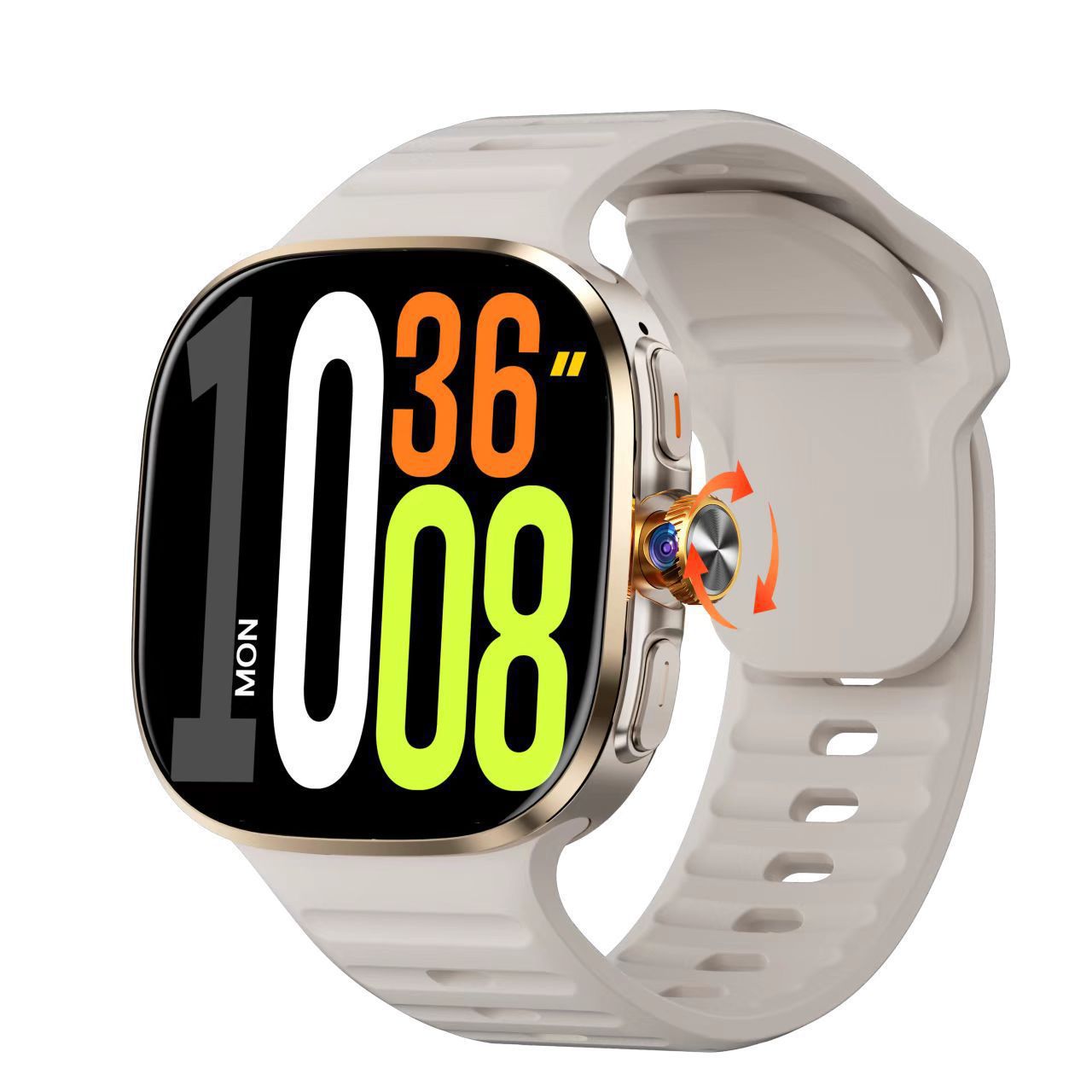 M99 Smart Watch 5G With NFC, Rotating Camera, Independent App Download & Voice Assistant – Global Version (3+32GB, Black/S...
