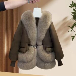 Women's Clothing Thick Warm Cotton Coat Loose Fashion Big Fur Collar - Damenbekleidung | Technik & Gadgets
