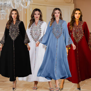 Muslim Abaya Rope Embroidery Women's Robe Traditional, Modern, Gorgeous, Ramadan - Damenbekleidung | Technik & Gadgets