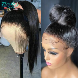 Synthetic Hair 360 Full Lace Frontal Wigs Natural Color Real Hair Wig - Haircare Products | Technik & Gadgets