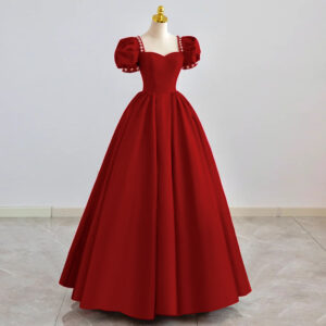 Women's Clothing Red Wedding Petite Princess Return Engagement Dress - Damenbekleidung | Technik & Gadgets
