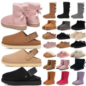 Tasman Slippers Tazz Mustard Seed Chesut Sand Fur Slides Sheepskin Classic Ultra Mini Platform Boot Winter Women Men - Schuhe