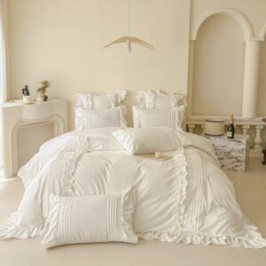 Premium Lace-Trimmed Ins Bedding Set - 1500-2000g High-Quality Polyester, Available In 1.2m-2.0m Sizes (Bed Sheets, Bed Sk...