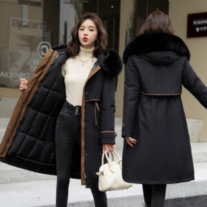 Women's detachable liner with cotton large collar style fashionable cotton jacket - Damenbekleidung | Technik & Gadgets
