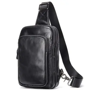 Designer 2025 Leather Men's Crossbody Superior Sense Outdoor Top Layer Cowhide Shoulder Chest Bag - Taschen