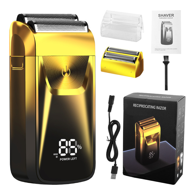 Digital Display Electric Shaver For Bald Heads Oily Hair Whitening Device Reciprocating Clipper For Sideburns Home Persona...