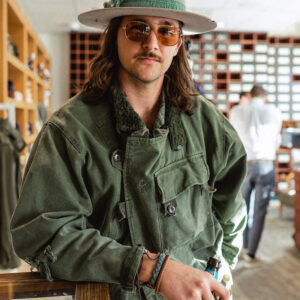 Men's Biker Jacket Vintage Hunting Military Green Coat - Herrenbekleidung | Technik & Gadgets