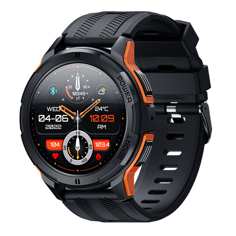 New C25 smartwatch with heart rate, blood pressure, Bluetooth communication, large screen, touch, three defense - Computer