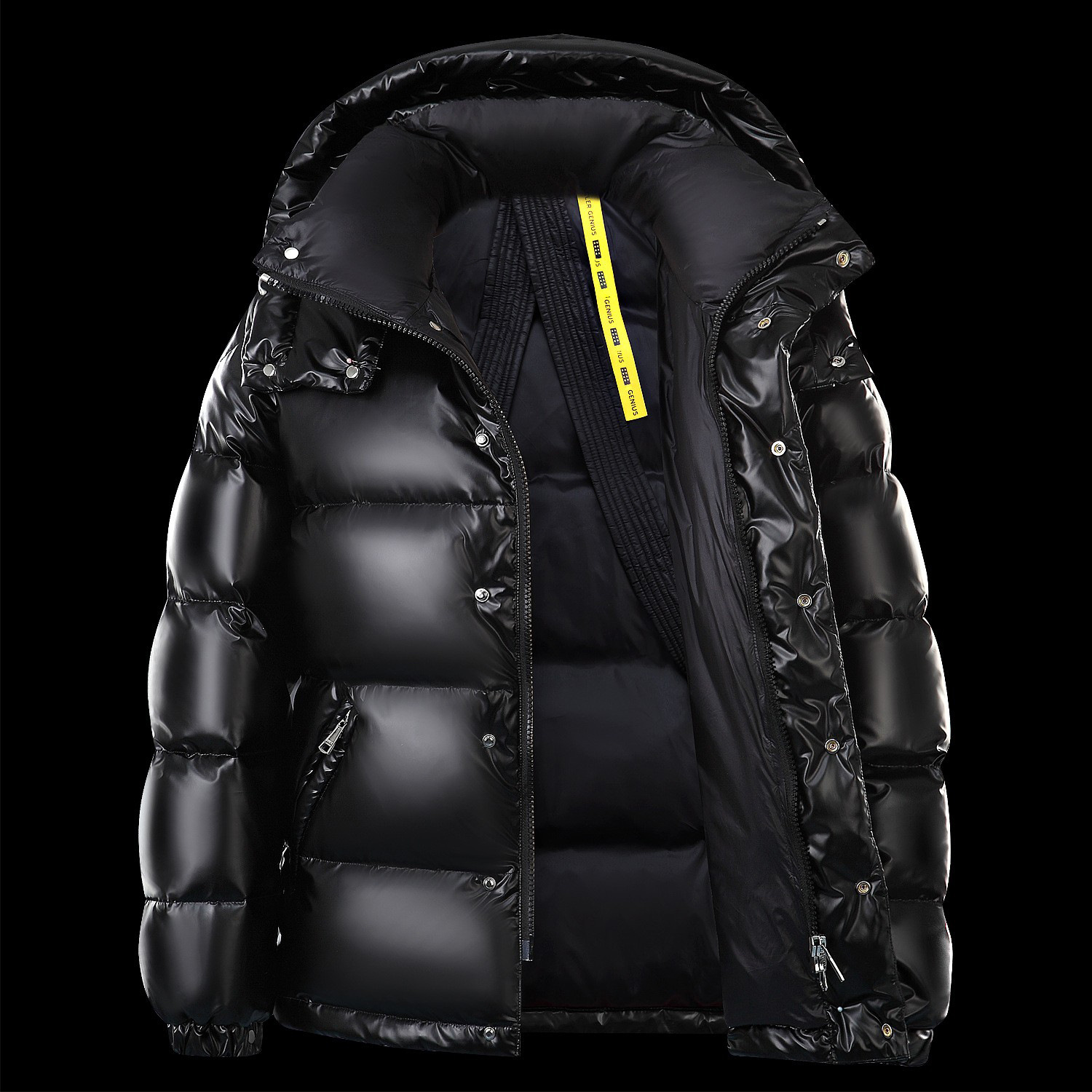 Men's Short Puffer Jacket With Hood - Lightweight & Warm Winter Coat, Water-Resistant Shell, 600+ Fill Power Duck Down, Br...