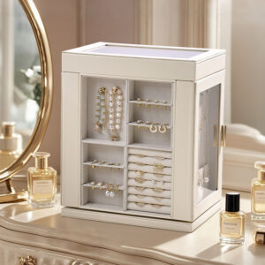 Family Organizer Rotating Window Multi Layer Necklace Jewelry Box Earrings Earrings Ring Jewelry Storage Box - Waschen & R...