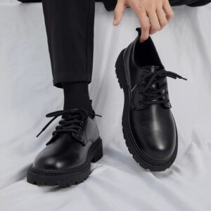 For Leather Men, Autumn New Style, Business Formal Casual Shoes, Youth British Thick Soled, Internally Raised Office Men, ...
