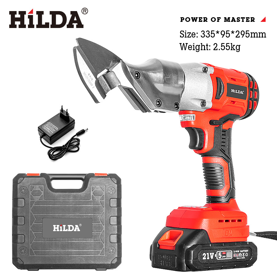 Cordless Lithium-Ion Electric Metal Shears – Heavy-Duty Cutting Tool For Steel, Iron Sheets (21V Rechargeable, Ergonomic D...