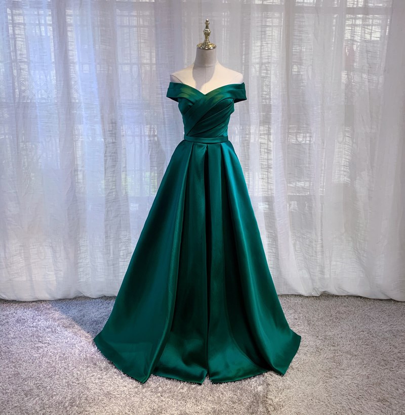One Shoulder Satin Evening Dress, Slim Fit, Show Thin, Chorus Performance, Celebrity Banquet, Annual Meeting Host, Bride T...