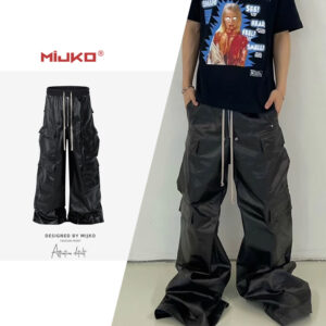 Men's Clothing RICK Style GethBela Matte Coated Overalls, Unisex And Smooth Casual Pants - Herrenbekleidung