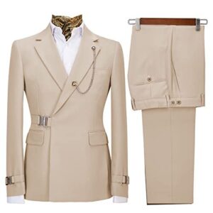 Men's Clothing Business Casual Suit Men's Two Piece Suit Groom Wedding Banquet Dress Suit - Herrenbekleidung