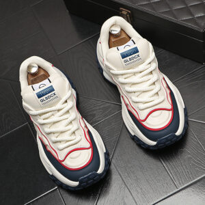 Thick Soled Dad Shoes European Fashion Men's Thick Soled Comfortable Casual White Shoes Personality Orgasm Shoes - Schuhe