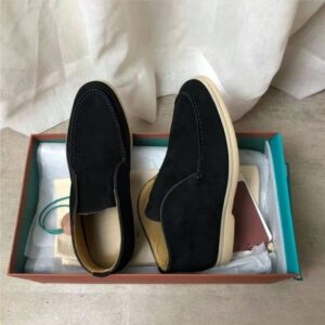 LP Loafers, High Top Lazy Shoes, Classic Casual Flat Bottom British Black Short Boots, Leather Shoes - Schuhe
