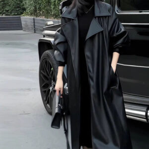 Autumn Fashion Women's High-End Sense Dark Temperament Fashionable Trend Slim Fit Knee Length Trench Coat - Damenbekleidung