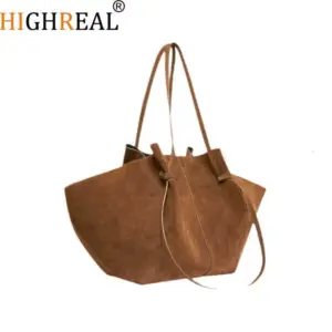 Vintage Suede Totes For Women Cual Shoulder Bag Large Capacity Top-Handle Female Handbags Travel Big Shopper Bags - Taschen
