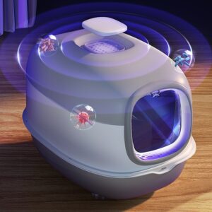 Cat Litter Box Oversized Fully Enclosed Automatic Toilet Cat Litter Box Smart Kitten Anti Splash Cat Feces Tray - Spielzeug