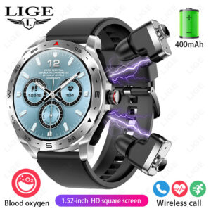 T95 Smart Watch TWS Two In One Bluetooth Call Health Monitoring Sleep Heart Rate Sports Watch - Herrenschmuck