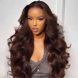Chocolate Brown Lace Front Wigs Human Hair Women Body Wave 13x4 13x6 HD Glueless Lace Frontal Wig 4x4 Closure - Haircare P...