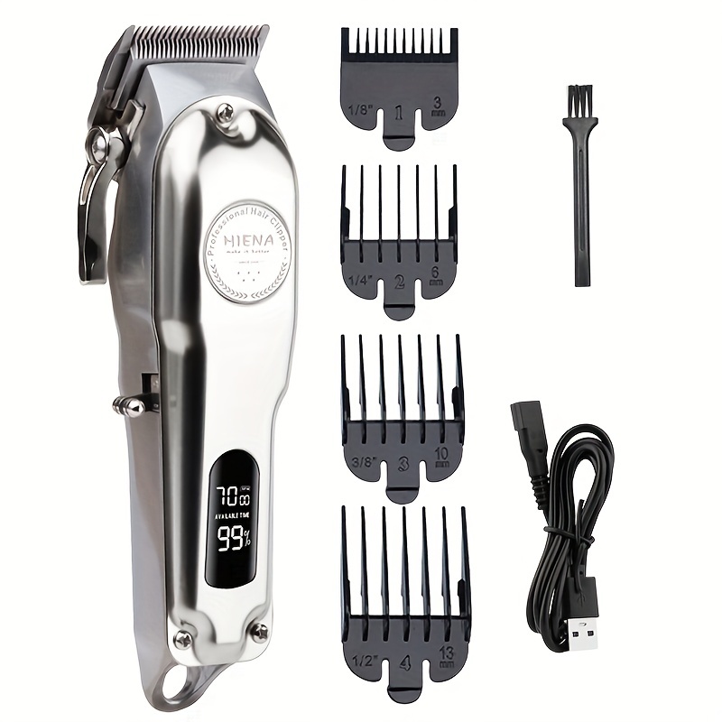 Professional Hair Clippers For Men Cordless Set , Hair Cutting Kit & Zero Gap T-Blade Trimmer Combo,With LED Display, Hol...