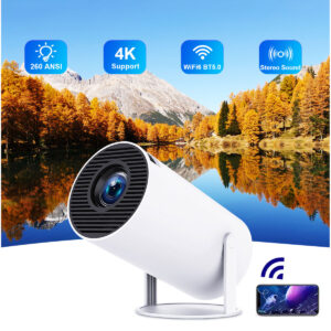 Android 11 4K HY300 Pro Wifi6 Home Theater Outdoor Portable Mini Projector 260 ANSI Lumens BT5.0 1280*720P LED - Computer