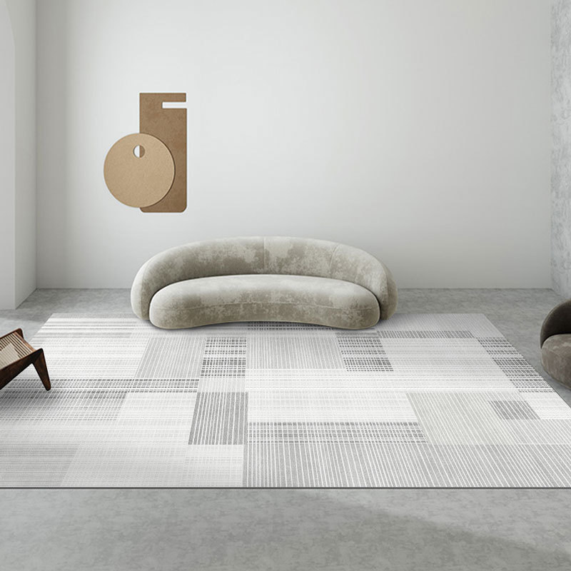 Nordic Geometric High Grade Sofa Large Area Carpet Living Room Coffee Table Carpet Modern Simple Gray Bedroom Home Floor M...