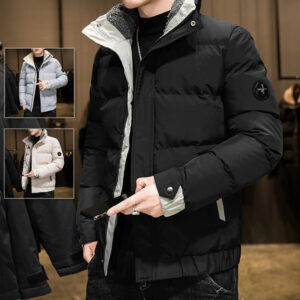 2024 New For Men Winter Korean Style Coat Warm Silk Thickened Men's Cotton Padded Jacket Outerwear Trendy - Herrenbekleidung