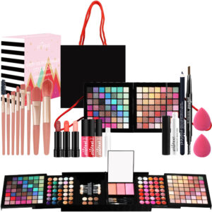 Makeup Sets POPFEEL Set 177 Color Eye Shadow Palette Blush Lip Gloss And Contouring Set With Brush Suitable For Beginners ...