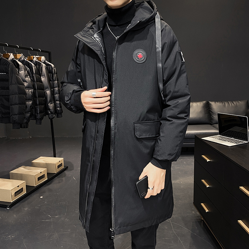 New Cotton-padded Jacket For Men In Winter, Mid-length Thickened Jacket, Trendy Korean Style Large Size Cotton-padded Jack...