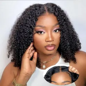 Glueless Wig Human Hair Bob Deep Wave Hair Pre Plucked Pre Cut Lace Front Wig 180 Density Remy Hair For Women - Haircare P...