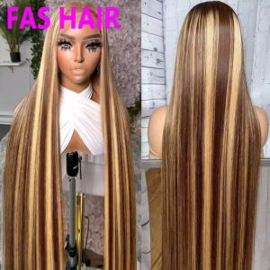 Synthetic Hair P4/613 Straight Piano Color Lace Wig - 100% With Hd Lace Front & Natural Hairline For Everyday Wear - Hairc...