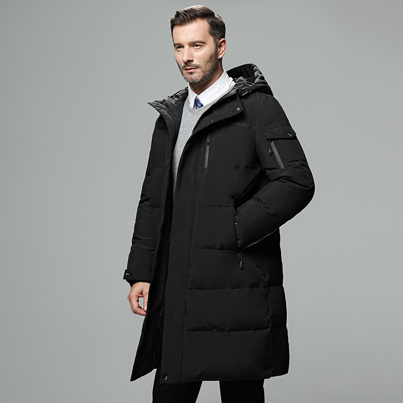 Middle aged elderly down jacket, thick long, loose and casual, outdoor men's style, dad's outfit, exterior - Herrenbekleidung
