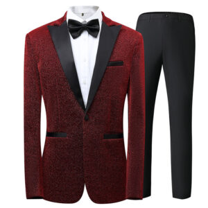 Men's Clothing Groom Suit Men's Three Piece Suit Slim Korean Wedding Dress Business Casual Handsome Men's Suit - Herrenbek...