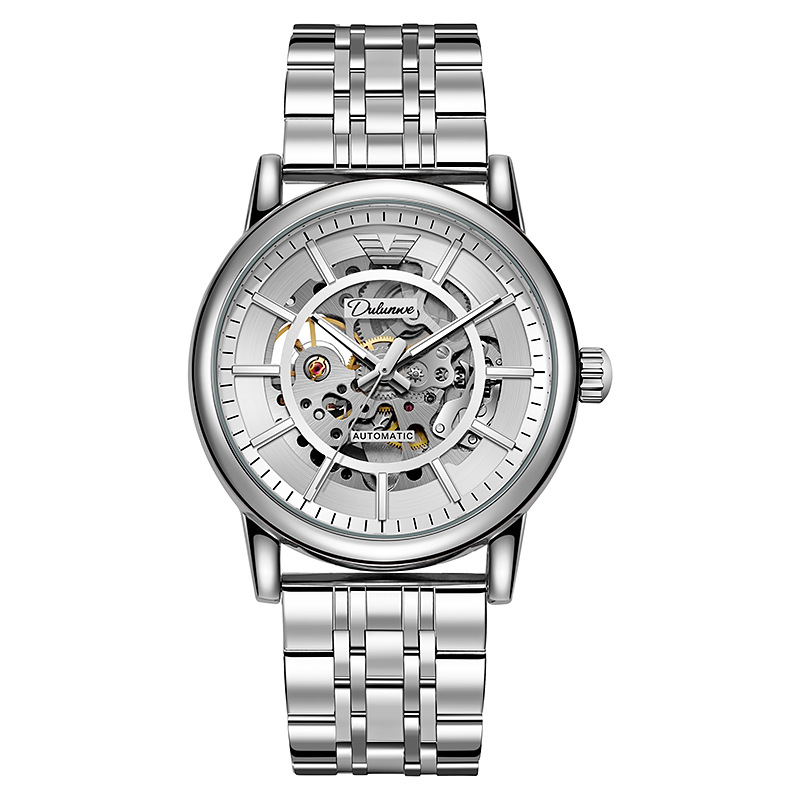 Automatic Mechanical Watch Business Fashion Hollow-out Transparent Waterproof Luminous Function Mechanical Men's Watch - H...