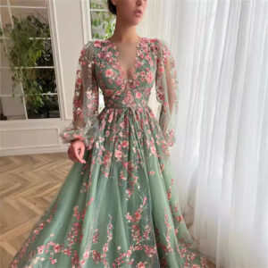 Women’s Clothing Evening Dress 2025 New Slim Long Party Floral Dress - Damenbekleidung | Technik & Gadgets