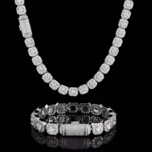 Necklace Bracelet Moissanite Dia Custom Vvs Cuban K S Sier 10mm Large Tennis Chain Solid Back Hiphop - Geschenke