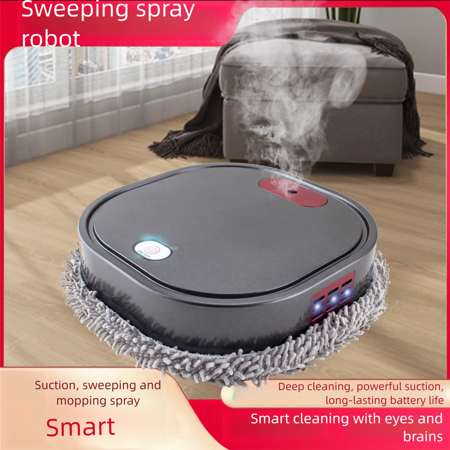 Spray Mopping Rechargeable Smart 4-in-1 Cleaning Robot Small Home Appliance - Kochen | Technik & Gadgets