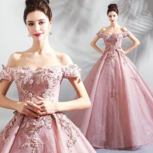 Colorful Tulle Evening Pink Flowers Bride... - Damenbekleidung | Bekleidung