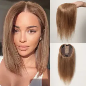 Light Brown Human Hair Toppers for Women with Thinning Hair - Haircare Products | Technik & Gadgets
