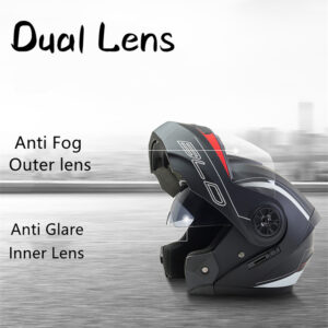 Motorcycle helmet full helmet double lens uncovered helmet four seasons universal summer Riding helmet - Tragbare Audio