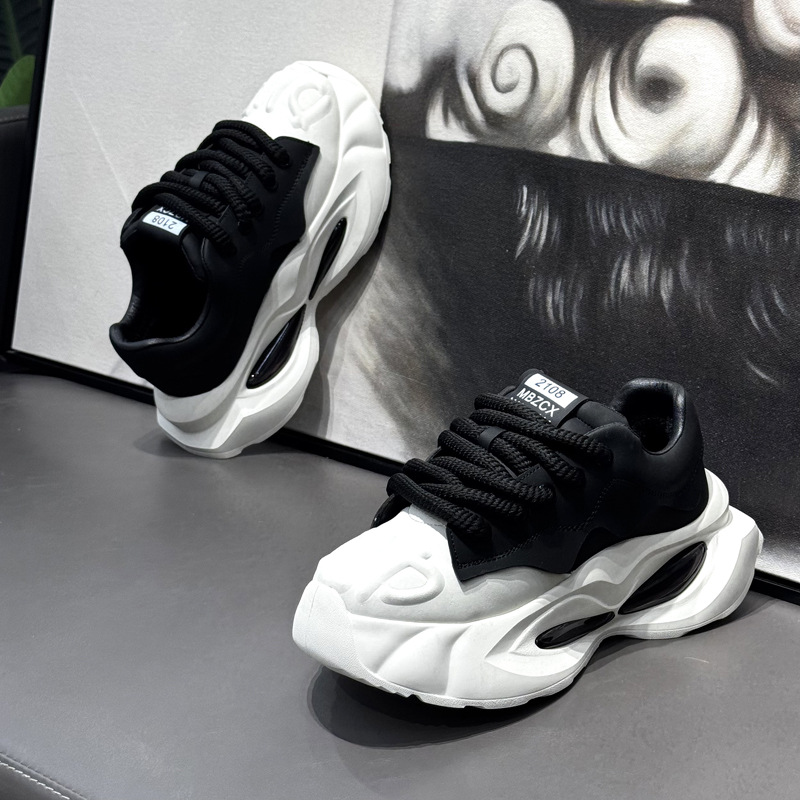 2026 New Men's Shoes Winter Trendy Brand Versatile High-End Sports Casual Running Thick-Soled Height-Increasing Street Sty...