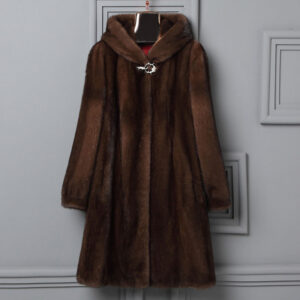 Women's Clothing fur coat high mink coat women's long Haining whole mink fur hooded casual - Damenbekleidung