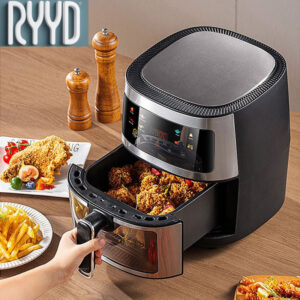 8L Digital Air Fryer 2400W - Oil-Free Cooking With View Window | EU Plug | 50 Recipes - Kochen | Technik & Gadgets