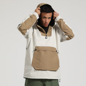 001 001 Winter New Men Loose Snowboard Windproof Waterproof Warm Color-Block Snow Suit For Women Outdoor Ski Equipment - A...